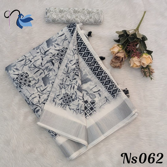 Linen Cotton saree