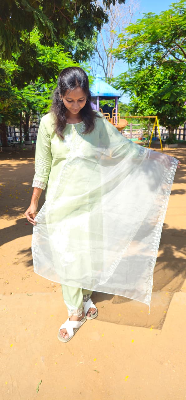 Vatikan Silk 3-Piece Set – Elegant Top, Pant & Dupatta Ensemble