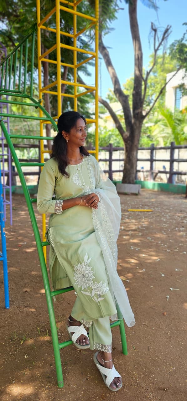 Vatikan Silk 3-Piece Set – Elegant Top, Pant & Dupatta Ensemble