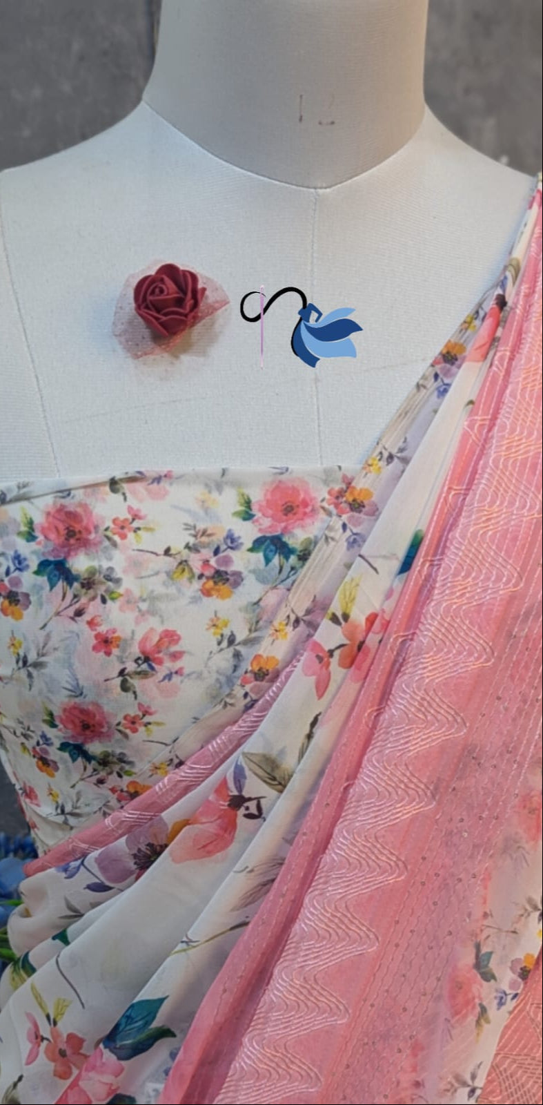 Blossom Chiffon saree