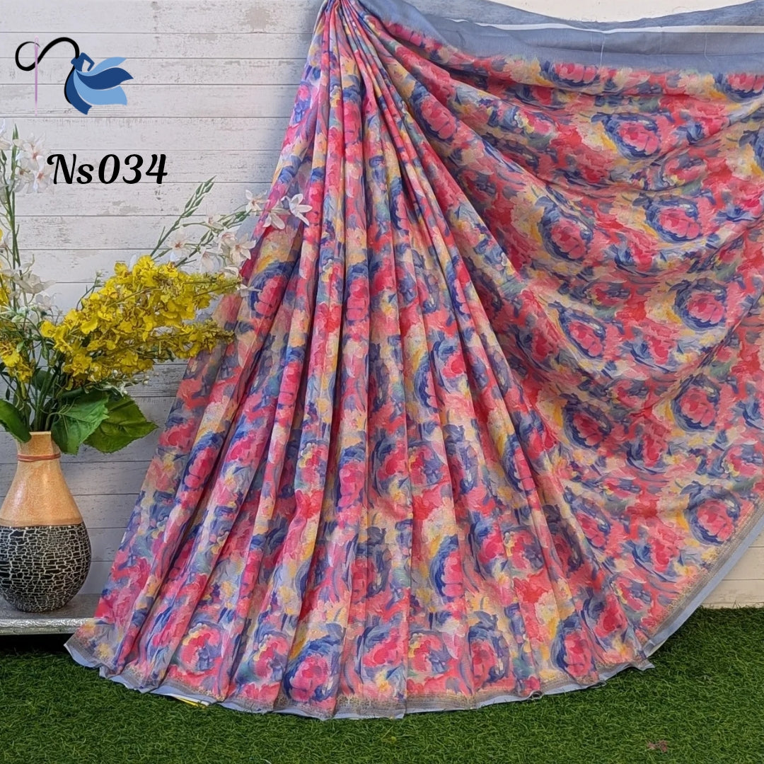 Marshmallow Crepe saree