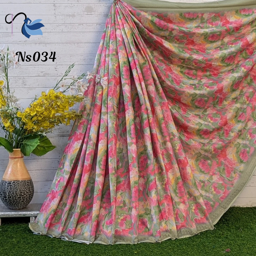 Marshmallow Crepe saree