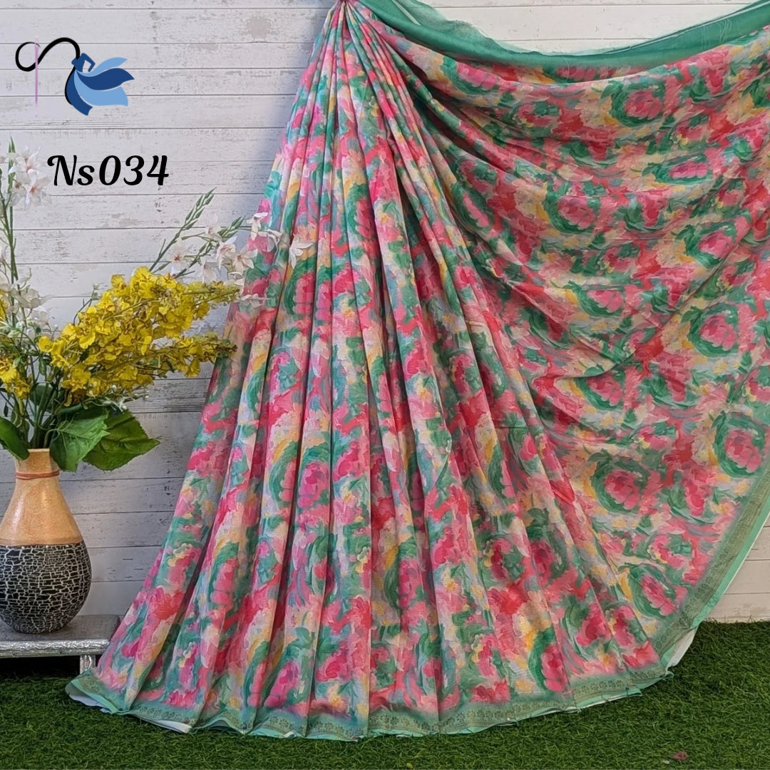 Marshmallow Crepe saree