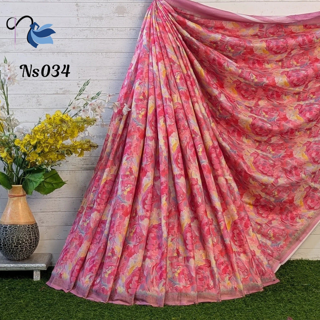 Marshmallow Crepe saree