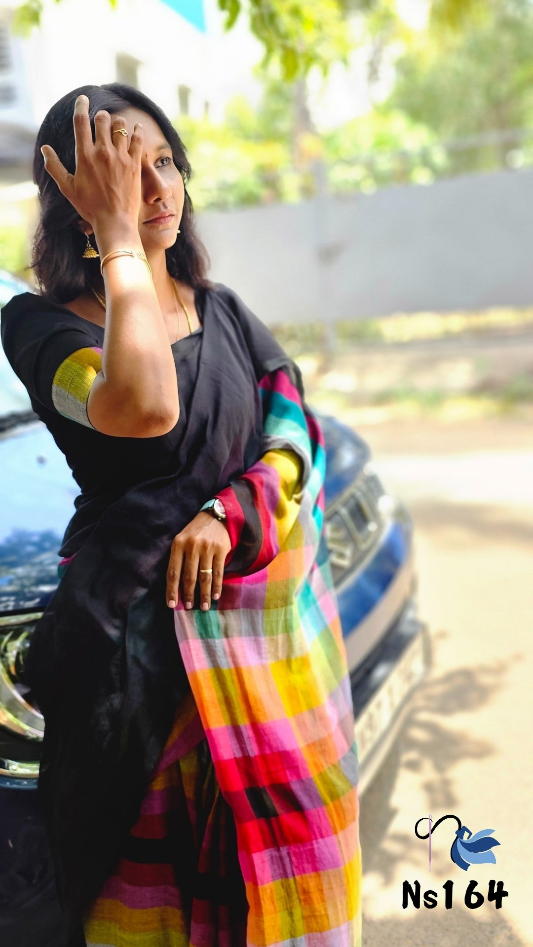 Rainbow Mul mul cotton saree